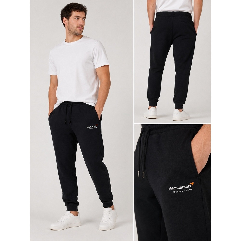 McLaren Formula 1 Team MNS Joggers Black Athletic Sweatpants Racing Fanwear SZ M